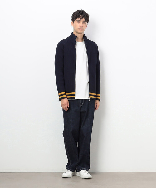 COMME　CA COMMUNE（コムサコミューン）の「ウォッシャブル ドライバーズニット（ニット/セーター・メンズ・グリーン/ネイビー/ブラック・MEDIUM/LARGE）」の4枚目の写真