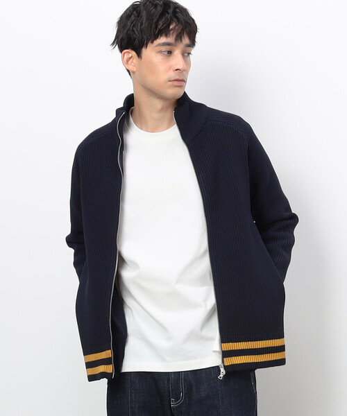 COMME　CA COMMUNE（コムサコミューン）の「ウォッシャブル ドライバーズニット（ニット/セーター・メンズ・グリーン/ネイビー/ブラック・MEDIUM/LARGE）」の6枚目の写真