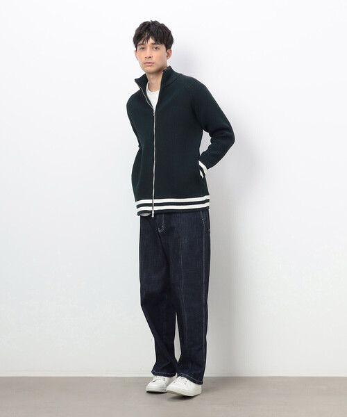 COMME　CA COMMUNE（コムサコミューン）の「ウォッシャブル ドライバーズニット（ニット/セーター・メンズ・グリーン/ネイビー/ブラック・MEDIUM/LARGE）」の8枚目の写真