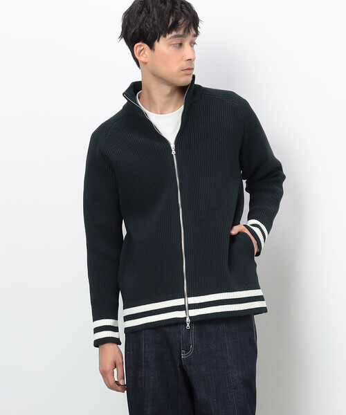 COMME　CA COMMUNE（コムサコミューン）の「ウォッシャブル ドライバーズニット（ニット/セーター・メンズ・グリーン/ネイビー/ブラック・MEDIUM/LARGE）」の9枚目の写真