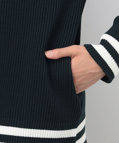 COMME　CA COMMUNE（コムサコミューン）の「ウォッシャブル ドライバーズニット（ニット/セーター・メンズ・グリーン/ネイビー/ブラック・MEDIUM/LARGE）」の16枚目の写真