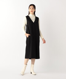 COMME CA ISM | 【セットアップ対応】 杢調 ロングジレワンピース(ワンピース)