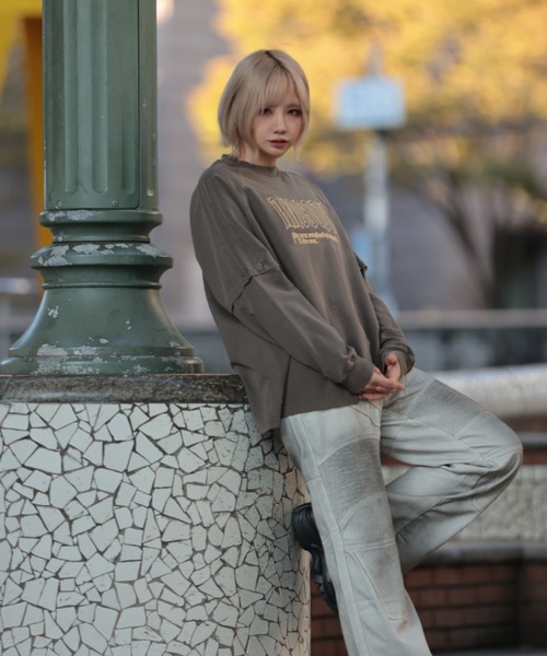 Naptime. フェイクレイヤードLONG T-SHIRTS- +ショッパー セール】【*anobody* / アノバディー】Fake Layered LS Tee / フェイク