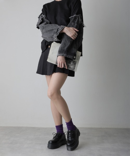 DEMETER(デメテル)の「厚底 ボリュームソール レースアップ マニッシュシューズ(ローファー・レディース・アイボリー/ブラック・L/M/S/LL)」の21枚目の写真
