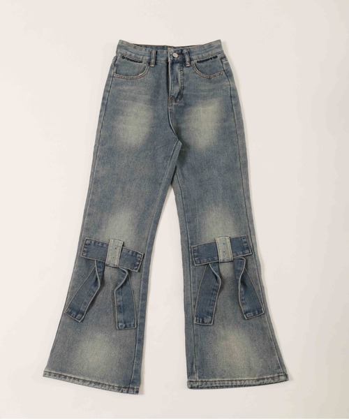 WC(ダブル シー)の「リボンモチーフデニムパンツ(デニムパンツ・レディース・ブルー・FREE)」の13枚目の写真