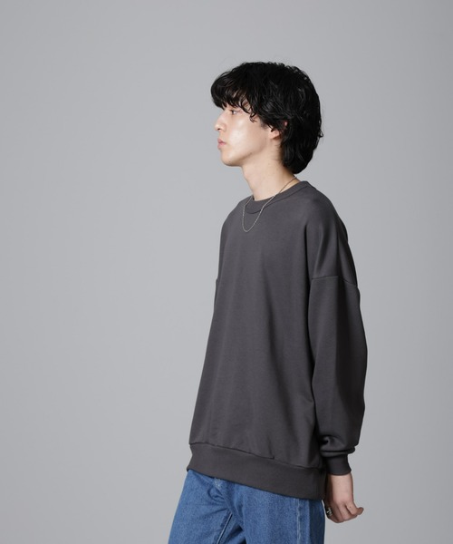 NANO universe（ナノユニバース）の「WEB限定/ビッグシルエットクルーネックスウェット（スウェット・メンズ・ブラック/ブルーグレー/チャコール/グレー系その他4・L/M）」の3枚目の写真
