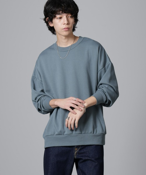 NANO universe（ナノユニバース）の「WEB限定/ビッグシルエットクルーネックスウェット（スウェット・メンズ・ブラック/ブルーグレー/チャコール/グレー系その他4・L/M）」の18枚目の写真