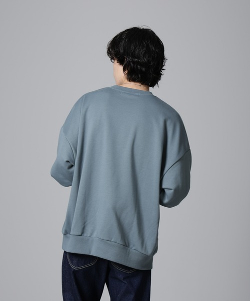 NANO universe（ナノユニバース）の「WEB限定/ビッグシルエットクルーネックスウェット（スウェット・メンズ・ブラック/ブルーグレー/チャコール/グレー系その他4・L/M）」の19枚目の写真