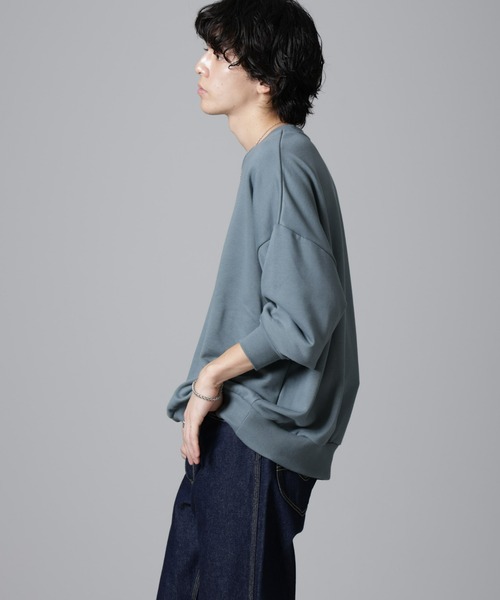 NANO universe（ナノユニバース）の「WEB限定/ビッグシルエットクルーネックスウェット（スウェット・メンズ・ブラック/ブルーグレー/チャコール/グレー系その他4・L/M）」の20枚目の写真