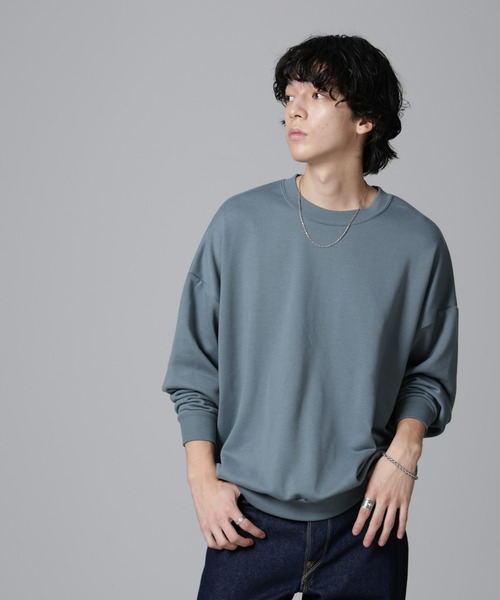 NANO universe（ナノユニバース）の「WEB限定/ビッグシルエットクルーネックスウェット（スウェット・メンズ・ブラック/ブルーグレー/チャコール/グレー系その他4・L/M）」の21枚目の写真
