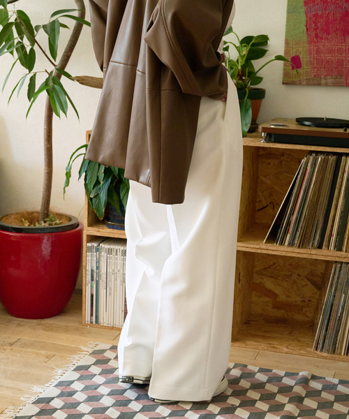 B.C STOCK（ベーセーストック）の「ワイドスラックス（スラックス・レディース・ベージュ/ホワイト/ブラウン・FREE）」の14枚目の写真