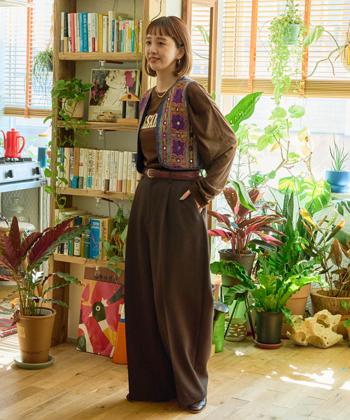 B.C STOCK（ベーセーストック）の「ワイドスラックス（スラックス・レディース・ベージュ/ホワイト/ブラウン・FREE）」の16枚目の写真