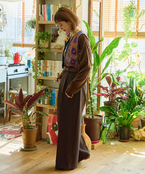 B.C STOCK（ベーセーストック）の「ワイドスラックス（スラックス・レディース・ベージュ/ホワイト/ブラウン・FREE）」の17枚目の写真