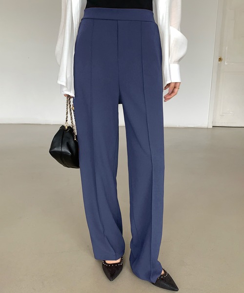 by LEGNA（バイレグナ）の「【選べる丈・タイプ】ストレッチセンタープレスパンツ（その他パンツ・レディース・ブラウン/バーガンディー/ダークブルー/ブラック/アイボリー/ブラウン系その他/グレイッシュベージュ/ネイビー系/アイボリー系/ベージュ系/ブラック系/ライトグレー系・M-Short/L-Short/M-Regular/L-Regular/M-Long/L-Long/S-Regular/S-Short/S-Long）」の10枚目の写真