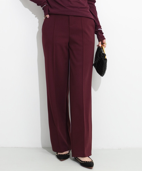 by LEGNA（バイレグナ）の「【選べる丈・タイプ】ストレッチセンタープレスパンツ（その他パンツ・レディース・ブラウン/バーガンディー/ダークブルー/ブラック/アイボリー/ブラウン系その他/グレイッシュベージュ/ネイビー系/アイボリー系/ベージュ系/ブラック系/ライトグレー系・M-Short/L-Short/M-Regular/L-Regular/M-Long/L-Long/S-Regular/S-Short/S-Long）」の12枚目の写真