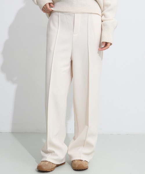 SISSEL EDELBO  パンツ セール】選べる丈で美脚見え◎ストレッチセンタープレスパンツ