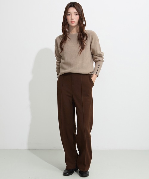 セール】【選べる丈・タイプ】ストレッチセンタープレスパンツ（その他