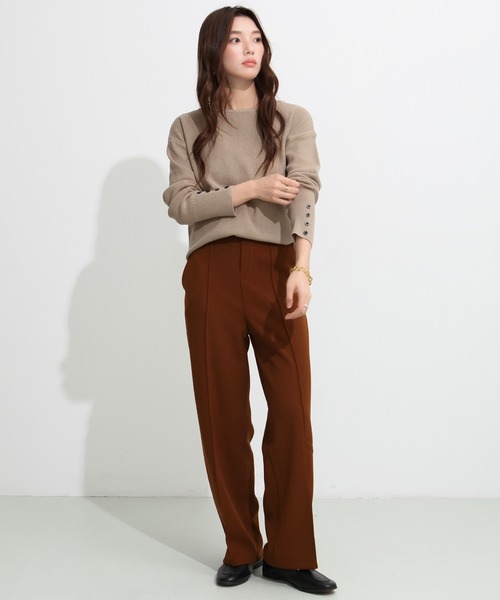 セール】【選べる丈・タイプ】ストレッチセンタープレスパンツ（その他