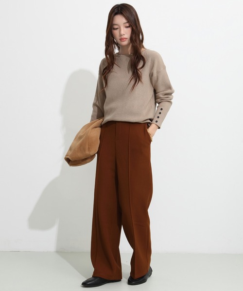 セール】【選べる丈・タイプ】ストレッチセンタープレスパンツ（その他