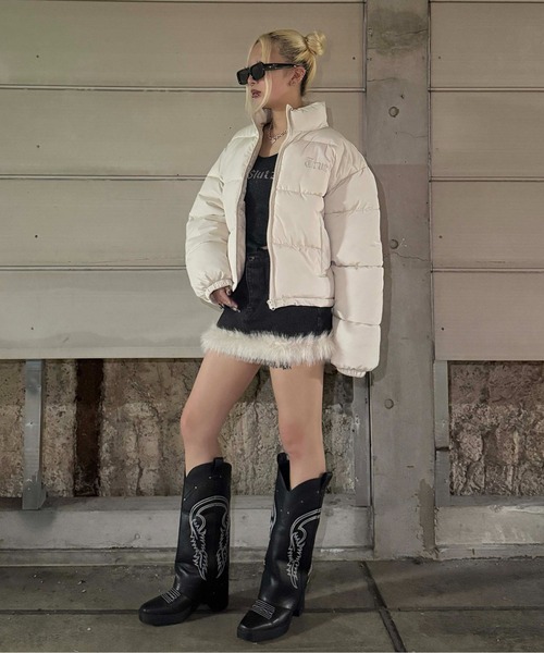 メゾンドドルチェ　グロッシーブルゾン glossy blouson/black | maison de Dolce.