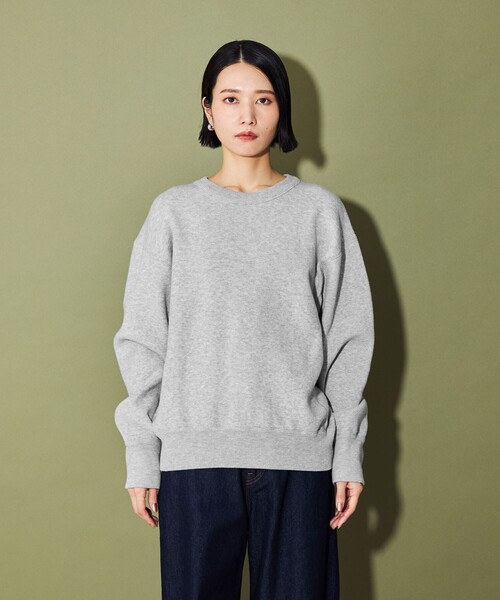 CITEN（シテン）の「＜CITEN＞スウエットライクプルオーバーニット（ニット/セーター・レディース・ダークグレー/ライトグレー・FREE）」の10枚目の写真
