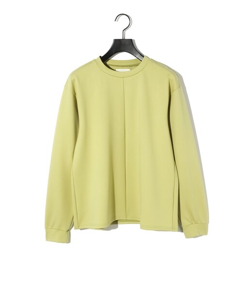 MIDIUMISOLID（ミディウミソリッド）の「MIDIUMISOLID for Ladies フロントシームロングTシャツ（Tシャツ/カットソー・レディース・イエロー/ブラック/アイボリー・FREE）」の4枚目の写真