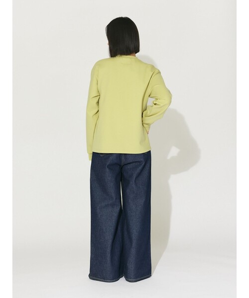 MIDIUMISOLID（ミディウミソリッド）の「MIDIUMISOLID for Ladies フロントシームロングTシャツ（Tシャツ/カットソー・レディース・イエロー/ブラック/アイボリー・FREE）」の14枚目の写真