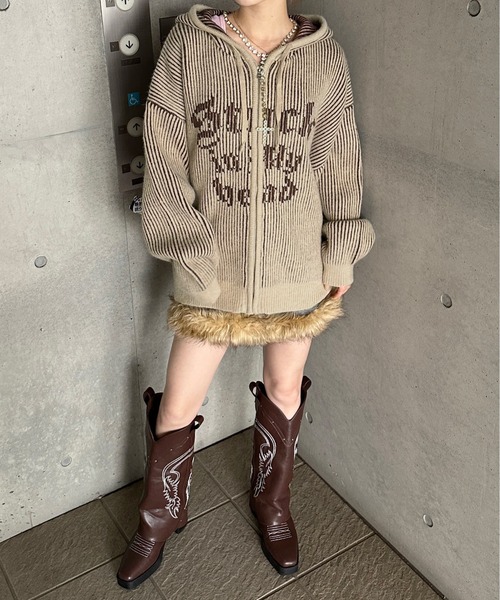 配色リブニットジップパーカー（パーカー）｜sedacle（セダクル）の