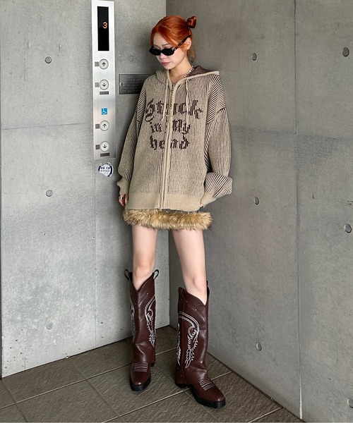 sedacle(セダクル)の「配色リブニットジップパーカー(パーカー・メンズ・ボルドー/ベージュ/ブラック・SMALL/MEDIUM/LARGE)」の19枚目の写真