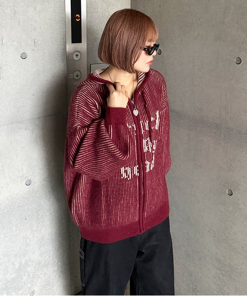 sedacle(セダクル)の「配色リブニットジップパーカー(パーカー・メンズ・ボルドー/ベージュ/ブラック・SMALL/MEDIUM/LARGE)」の22枚目の写真