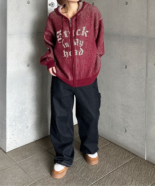 配色リブニットジップパーカー（パーカー）｜sedacle（セダクル）の