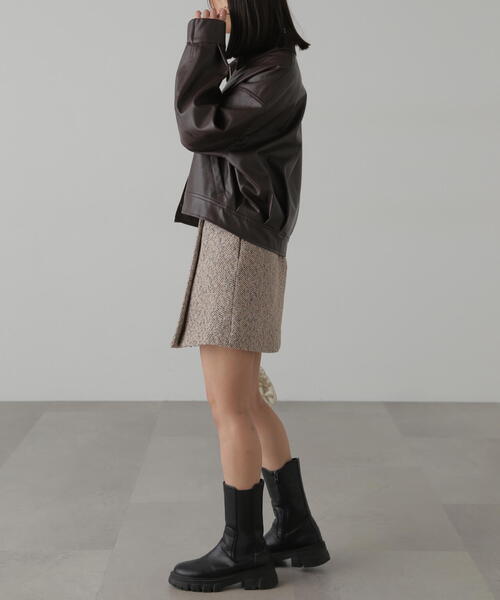 FREE'S MART(フリーズマート)の「◆【3サイズ展開XS-M】ラップ風ツイードミニスカート【低身長サイズ有】(スカート・レディース・ベージュ/ブラック・MEDIUM/SMALL/X-SMALL)」の17枚目の写真