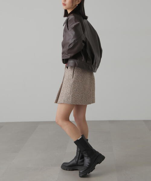 FREE'S MART(フリーズマート)の「◆【3サイズ展開XS-M】ラップ風ツイードミニスカート【低身長サイズ有】(スカート・レディース・ベージュ/ブラック・MEDIUM/SMALL/X-SMALL)」の16枚目の写真