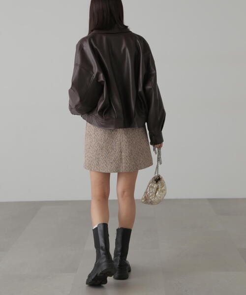 FREE'S MART(フリーズマート)の「◆【3サイズ展開XS-M】ラップ風ツイードミニスカート【低身長サイズ有】(スカート・レディース・ベージュ/ブラック・MEDIUM/SMALL/X-SMALL)」の15枚目の写真