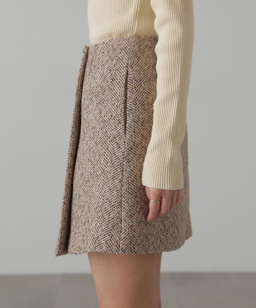 FREE'S MART(フリーズマート)の「◆【3サイズ展開XS-M】ラップ風ツイードミニスカート【低身長サイズ有】(スカート・レディース・ベージュ/ブラック・MEDIUM/SMALL/X-SMALL)」の11枚目の写真