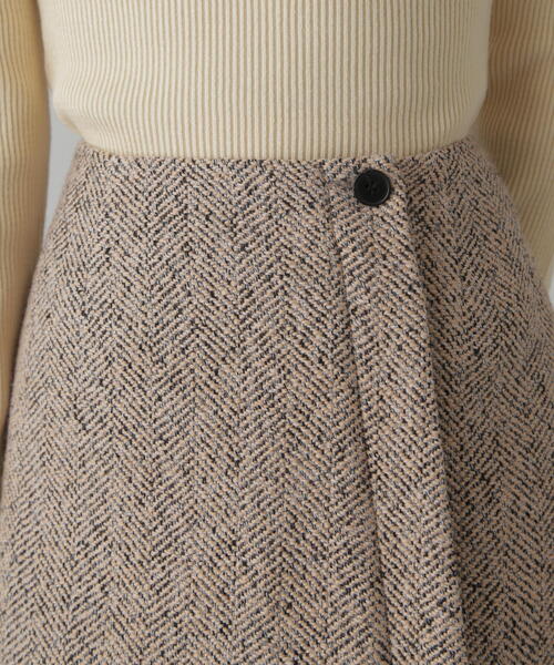 FREE'S MART(フリーズマート)の「◆【3サイズ展開XS-M】ラップ風ツイードミニスカート【低身長サイズ有】(スカート・レディース・ベージュ/ブラック・MEDIUM/SMALL/X-SMALL)」の8枚目の写真