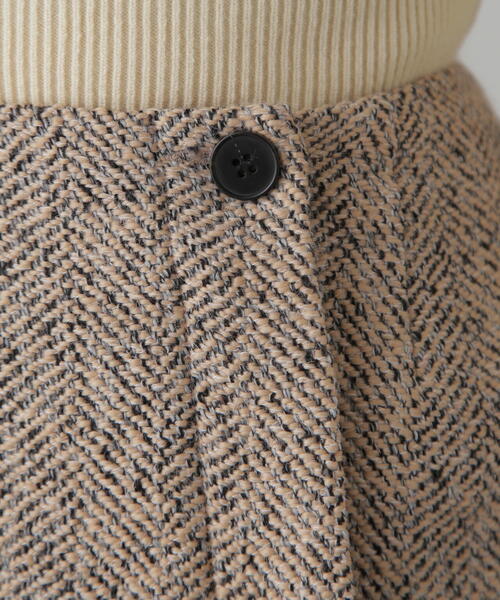 FREE'S MART(フリーズマート)の「◆【3サイズ展開XS-M】ラップ風ツイードミニスカート【低身長サイズ有】(スカート・レディース・ベージュ/ブラック・MEDIUM/SMALL/X-SMALL)」の5枚目の写真