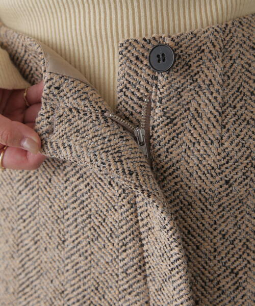 FREE'S MART(フリーズマート)の「◆【3サイズ展開XS-M】ラップ風ツイードミニスカート【低身長サイズ有】(スカート・レディース・ベージュ/ブラック・MEDIUM/SMALL/X-SMALL)」の4枚目の写真