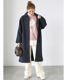 Lugnoncure | ウールライクステンカラーコート(その他アウター)