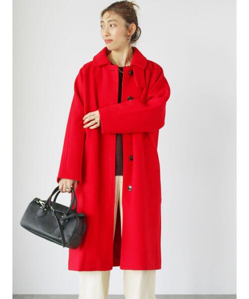 Lugnoncure(ルノンキュール)の「ウールライクステンカラーコート(その他アウター・レディース・レッド/ブラウン/ネイビー・F)」の8枚目の写真
