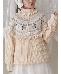 merry jenny | ひつじ丸ヨークKNIT TOPS(ニット/セーター)