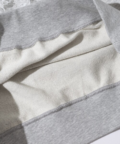 Firsthand(ファーストハンド)の「Firsthand/ファーストハンド オーガニックコットン レースコード刺繍スウェット(スウェット・レディース・グレー/チャコールグレー・FREE)」の20枚目の写真