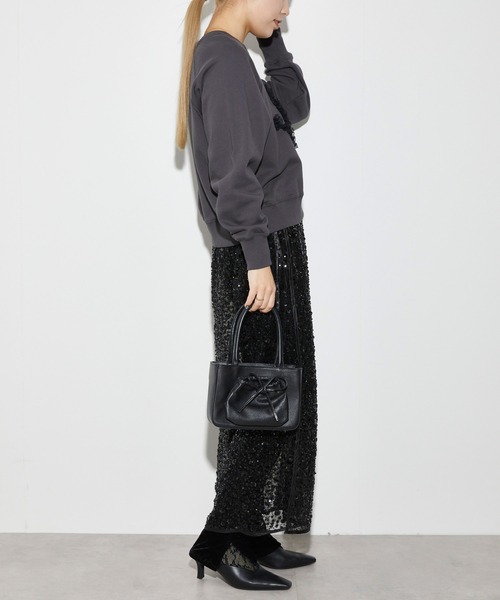 Firsthand(ファーストハンド)の「Firsthand/ファーストハンド オーガニックコットン レースコード刺繍スウェット(スウェット・レディース・グレー/チャコールグレー・FREE)」の13枚目の写真