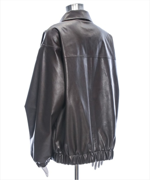 clear（クリア）の「アンティークレザーロング丈ブルゾン[ヴィンテージ フェイクレザー 華奢見え] ≪2025SS新作≫（その他アウター・レディース・ブラック/ブラウン/ライトベージュ・F）」の12枚目の写真