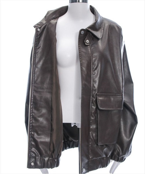 clear（クリア）の「アンティークレザーロング丈ブルゾン[ヴィンテージ フェイクレザー 華奢見え] ≪2025SS新作≫（その他アウター・レディース・ブラック/ブラウン/ライトベージュ・F）」の17枚目の写真