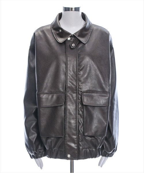 clear（クリア）の「アンティークレザーロング丈ブルゾン[ヴィンテージ フェイクレザー 華奢見え] ≪2025SS新作≫（その他アウター・レディース・ブラック/ブラウン/ライトベージュ・F）」の21枚目の写真