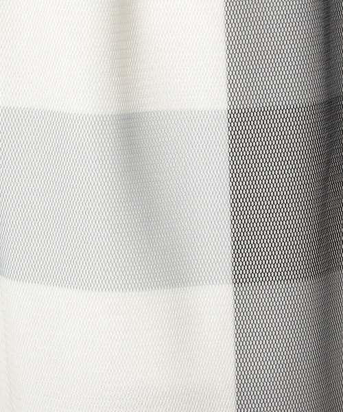 Grand PARK（グランドパーク）の「チュールチェックプリントスカート（スカート・レディース・ブラック/アイボリー/ネイビー/カーキ/グレー/ラベンダー・FREE）」の18枚目の写真