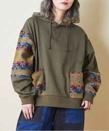 CUBE SUGAR | スウェット×ジャガードプルオーバーパーカー(パーカー)