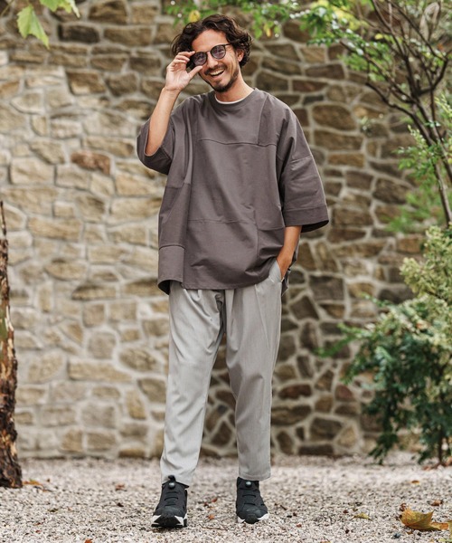 CAMBIO（カンビオ）の「mp13091- TR Relax Tapered Easy Pants イージーパンツ（その他パンツ・メンズ・チャコール/ブラック/ミックスグレー・S/M/L）」の13枚目の写真