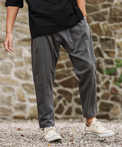 CAMBIO（カンビオ）の「mp13091- TR Relax Tapered Easy Pants イージーパンツ（その他パンツ・メンズ・チャコール/ブラック/ミックスグレー・S/M/L）」の8枚目の写真